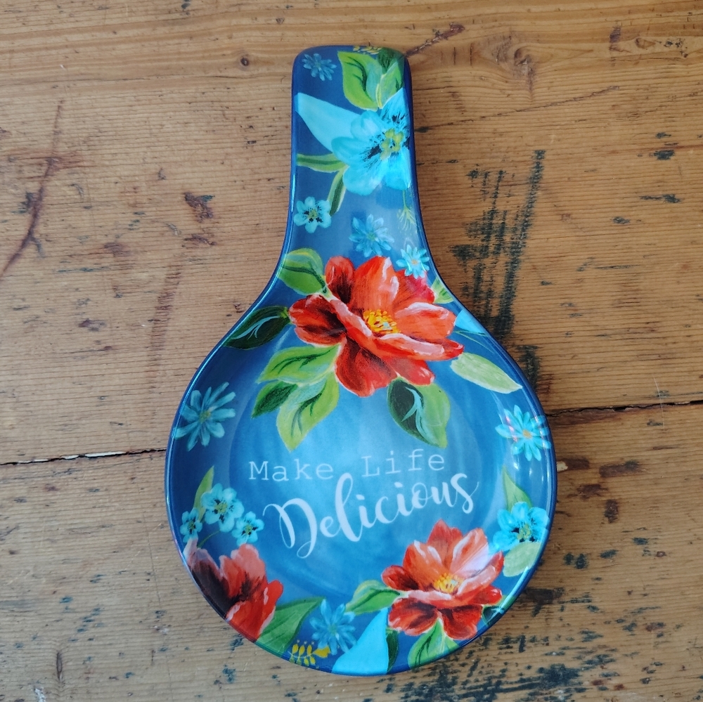 The Pioneer Woman Spring Bouquet Stonewear Spoon Rest